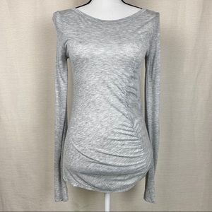 NEW Soft Joie Ruched Detail Long Sleeve XS Gray